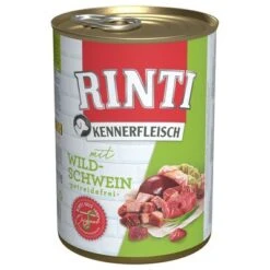 Sparpaket RINTI Kennerfleisch 12 X 400 G -Günstiges Futter Leine Geschäft 111297 pla bilder rinti kennerfleisch wildschwein 400g hs 01 7