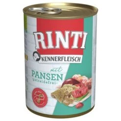 Sparpaket RINTI Kennerfleisch 12 X 400 G -Günstiges Futter Leine Geschäft 111299 pla bilder rinti kennerfleisch pansen 400g hs 01 7