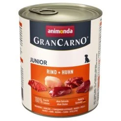 Sparpaket Animonda GranCarno Original 24 X 800 G -Günstiges Futter Leine Geschäft 114607 pla animonda grancarno originaljunior dog rindhuhn 800g hs 01 1