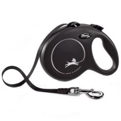 Flexi New Classic Gurt-Leine S Schwarz, 5 M