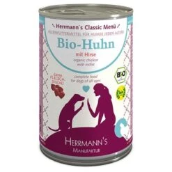 Herrmann's Menü Classic 6 X 400 G -Günstiges Futter Leine Geschäft 1 27069 h d2 bio huhn hirse 400g web 4