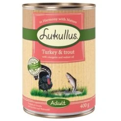 Lukullus Naturkost Adult Getreidefrei 6 X 400 G 21 Lukullus Naturkost Adult Getreidefrei 6 X 400 G -Günstiges Futter Leine Geschäft 1 lk 400g adult turkeytrout 1000x1000 3