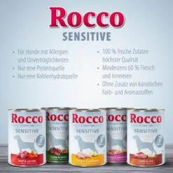 Sparpaket Rocco Sensitive 24 X 400 G -Günstiges Futter Leine Geschäft 1 rocco wet sensitive benefits 1000x1000 de 2