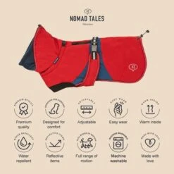 Nomad Tales Bloom Hundemantel Sunsetneu 25 Nomad Tales Bloom Hundemantel Sunsetneu -Günstiges Futter Leine Geschäft 2023 08 nomadtales usps wintercoat red 1000x1000 uk 0