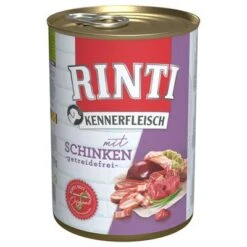 Sparpaket RINTI Kennerfleisch 24 X 400g -Günstiges Futter Leine Geschäft 22268 pla bilder rinti kennerfleisch schinken 400g hs 01 6
