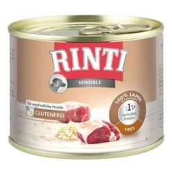 Sparpaket RINTI Sensible 24 X 185 G -Günstiges Futter Leine Geschäft 22786 pla rinti sensible lamm reis 1 1