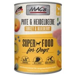 MAC's Adult 6 X 800 G -Günstiges Futter Leine Geschäft 235286 pla macs hund puteheidelbeere 800g hs 01 3