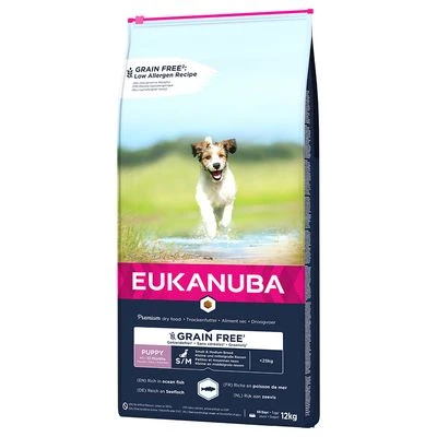 Eukanuba Grain Free Puppy Small / Medium Breed Lachs 4 Eukanuba Grain Free Puppy Small / Medium Breed Lachs – Bild 2