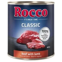 Rocco Classic 6 X 800 G -Günstiges Futter Leine Geschäft 28014 pla megapack rocco classic rindlamm 800g hs 01 1