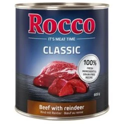Sparpaket Rocco Classic Nassfutter 24 X 800g -Günstiges Futter Leine Geschäft 28018 pla megapack rocco classic rindrentier 800g hs 01 2