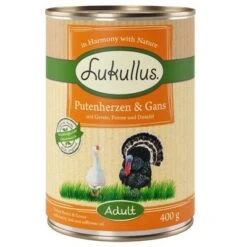 Sparpaket Lukullus Naturkost 24 X 400 G 22 Sparpaket Lukullus Naturkost 24 X 400 G -Günstiges Futter Leine Geschäft 28050 pla lukullus putenherzen gans 6 x 400 g 9 1