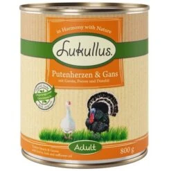 Probiermix Lukullus Naturkost Adult -Günstiges Futter Leine Geschäft 28050 pla lukullus putenherzen gans 6 x 800 g 9