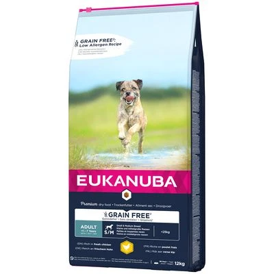 Eukanuba Grain Free Adult Small / Medium Breed Huhn – Bild 2