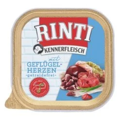 Sparpaket RINTI Kennerfleisch 18 X 300 G -Günstiges Futter Leine Geschäft 292496 pla rinti kf schale gefluegelherzen 300g hs 01 0