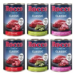 Rocco Classic Probiermix 6 X 400 G -Günstiges Futter Leine Geschäft 294096 pla megapack rocco classic gemischtes paket mixbeef 3x400g hs 01 1