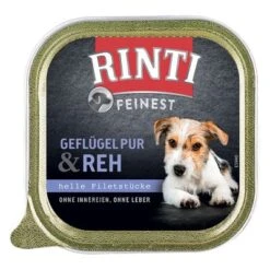 9 + 2 Gratis! 11 X 150 G RINTI Feinest Schälchen -Günstiges Futter Leine Geschäft 297002 pla rinti feinest geflreh 150g hs 01 8 1