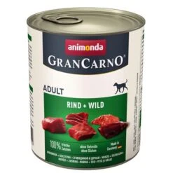 Sparpaket Animonda GranCarno Original 12 X 800 G -Günstiges Futter Leine Geschäft 31087 pla animonda grancarno rinduwild 800g 3 2