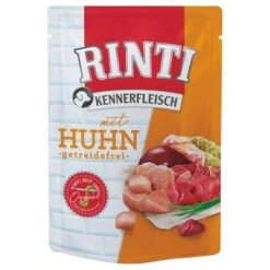 RINTI Kennerfleisch Pouches 10 X 400 G -Günstiges Futter Leine Geschäft 311407 pla rinti kennerfleisch pouch huhn 400g hs 01 7