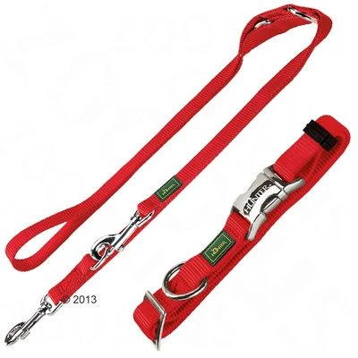 HUNTER Set: Halsband Vario Basic + Hundeleine, Rot 4 HUNTER Set: Halsband Vario Basic + Hundeleine, Rot – Bild 2
