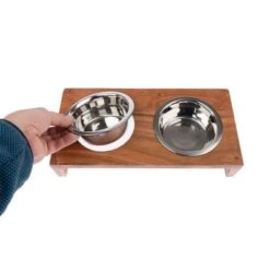 Modern Living Napfbar Aus Holz Nellore -Günstiges Futter Leine Geschäft 337708 ml napfbar aus holz nellore fg 1260 5