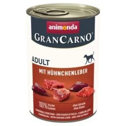 Sparpaket Animonda GranCarno Original 12 X 400 G -Günstiges Futter Leine Geschäft 341211 pla animonda grancarno adult huehnchenleber 400g hs 01 9