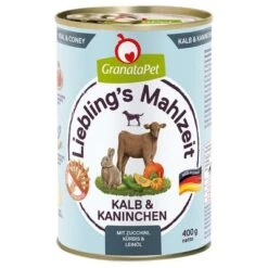GranataPet Liebling's Mahlzeit 6 X 400 G 15 GranataPet Liebling's Mahlzeit 6 X 400 G -Günstiges Futter Leine Geschäft 362498 pla granatapet lieblings mahlzeit kalbkaninchen 6x400g hs 01 7