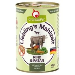GranataPet Liebling's Mahlzeit 6 X 400 G 18 GranataPet Liebling's Mahlzeit 6 X 400 G -Günstiges Futter Leine Geschäft 362501 pla granatapet lieblings mahlzeit rindfasan 6x400g hs 01 4