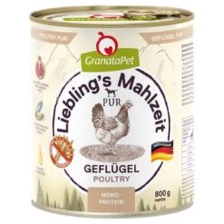 Sparpaket GranataPet Liebling's Mahlzeit 12 X 800 G -Günstiges Futter Leine Geschäft 381801 pla granatapet lieblings mahlzeit geflugel 800g hs 01 2