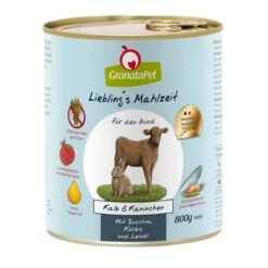GranataPet Liebling's Mahlzeit Mixpaket 6 X 800 G 22 GranataPet Liebling's Mahlzeit Mixpaket 6 X 800 G -Günstiges Futter Leine Geschäft 383711 pla granatapet kalb kaninchen 800g 5