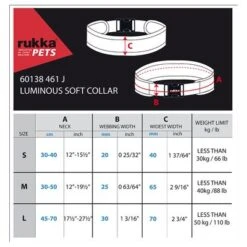Rukka® Luminous Soft Halsbandneu -Günstiges Futter Leine Geschäft 386898 386997 387000 rukka luminous softcollar gold hs 05 0