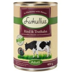 Probierpaket 5 Kg Markus-Mühle + 6 X 400 G Lukullus 13 Probierpaket 5 Kg Markus-Mühle + 6 X 400 G Lukullus -Günstiges Futter Leine Geschäft 400g rind truthahn 1000x1000 9