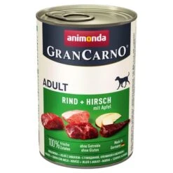 Sparpaket Animonda GranCarno Original 24 X 400 G -Günstiges Futter Leine Geschäft 51231 pla animonda grancarno adult rindwildapfel 400g 1