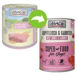 Sparpaket MAC's Adult 24 X 800 G 15 Sparpaket MAC's Adult 24 X 800 G -Günstiges Futter Leine Geschäft 63283 macs hund kopffleischkarotten 800g hs 02 2