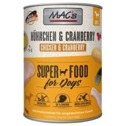Sparpaket MAC's Adult 12 X 800 G -Günstiges Futter Leine Geschäft 63322 pla macs hund huhncranberry 800g hs 01 0