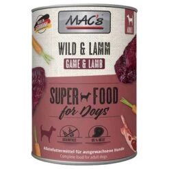 Sparpaket MAC's Adult 12 X 800 G -Günstiges Futter Leine Geschäft 63323 pla macs hund wildlamm 800g hs 01 6