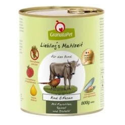 GranataPet Liebling's Mahlzeit Mixpaket 6 X 800 G 19 GranataPet Liebling's Mahlzeit Mixpaket 6 X 800 G -Günstiges Futter Leine Geschäft 64542 pla granatapet rind fasan 800g 2