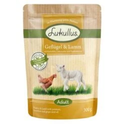 6 X 300 G Lukullus Naturkost Adult Getreidefreier Probiermix -Günstiges Futter Leine Geschäft 68113 lukullus gefluegel lamm 300 g 0 8 2