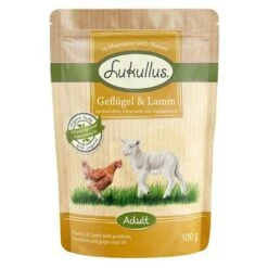 10 + 2 GRATIS! 12 X 300 G Lukullus Naturkost Frischebeutel -Günstiges Futter Leine Geschäft 68113 lukullus gefluegel lamm 300 g 2 0