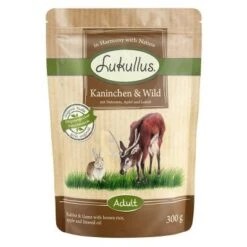 6 X 300 G Lukullus Naturkost Mix Adult Frischebeutel -Günstiges Futter Leine Geschäft 68113 lukullus kaninchen wild 300 g 3 6 1