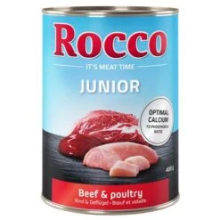Rocco Junior 6 X 400 G 10 Rocco Junior 6 X 400 G -Günstiges Futter Leine Geschäft 69195 pla rocco junior rind 400g hs 01 1