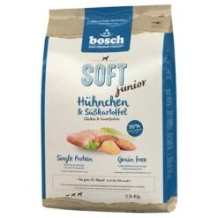 Bosch Soft Sparpaket -Günstiges Futter Leine Geschäft 74374 pla bosch junior huehnchen sue kartoffel 0 1