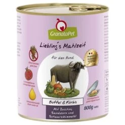 Sparpaket GranataPet Liebling's Mahlzeit 24 X 800 G -Günstiges Futter Leine Geschäft 78128 pla granatapet lieblingsmahlzeit bueffelkuerbis 6x800g 0