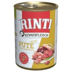 Sparpaket RINTI Kennerfleisch 24 X 400g -Günstiges Futter Leine Geschäft 8490 pla bilder rinti kennerfleisch pute 400g hs 01 6