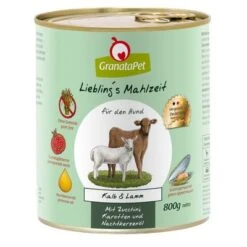 GranataPet Liebling's Mahlzeit Mixpaket 6 X 800 G 24 GranataPet Liebling's Mahlzeit Mixpaket 6 X 800 G -Günstiges Futter Leine Geschäft 89126 pla granatapet kalb lamm 800g 1