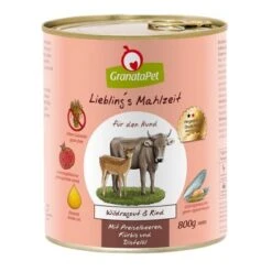 GranataPet Liebling's Mahlzeit Mixpaket 6 X 800 G 25 GranataPet Liebling's Mahlzeit Mixpaket 6 X 800 G -Günstiges Futter Leine Geschäft 89126 pla granatapet wildragout rind 800g 2