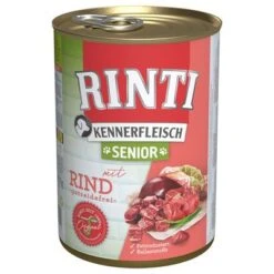 RINTI Kennerfleisch Senior -Günstiges Futter Leine Geschäft 92545 pla bilder rinti kennerfleisch seniorrind 400g hs 01 2
