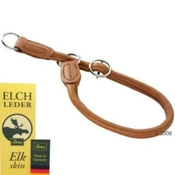 HUNTER Hundehalsband Round & Soft Elk, Cognac -Günstiges Futter Leine Geschäft 98490 hunter hb round soft 2