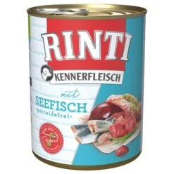 Sparpaket RINTI Kennerfleisch 12 X 800 G -Günstiges Futter Leine Geschäft 98722 pla bilder rinti kennerfleisch seefisch 800g hs 01 6