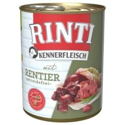 6 X 800 G RINTI Kennerfleisch Zum Sonderpreis! -Günstiges Futter Leine Geschäft 98831 pla bilder rinti kennerfleisch rentier 800g hs 01 6