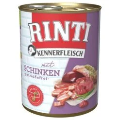 Sparpaket RINTI Kennerfleisch 12 X 800 G -Günstiges Futter Leine Geschäft 98834 pla bilder rinti kennerfleisch schinken 800g hs 01 8 1